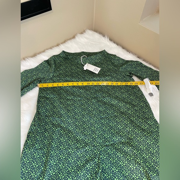 New COS stand collar a line poplin dress Kelly Green navy blue Patterned Dress 8 - Picture 11 of 16